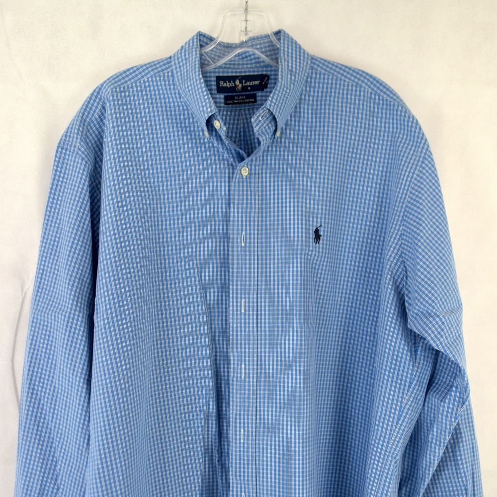 POLO RALPH LAUREN Blake Blue Plaid Long Sleeve But